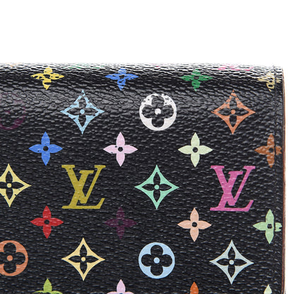 Louis Vuitton Monogram Multicolor Sarah Wallet Black Violet 12 of 16