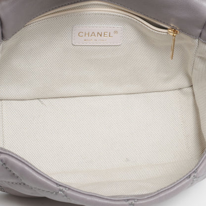 Chanel Calfskin Quilted Retro Chain Flap Grey 6 of 8