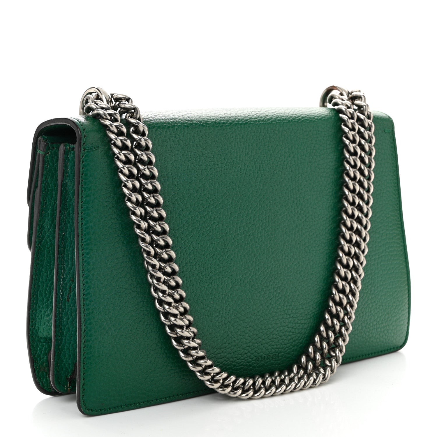 Gucci Pebbled Calfskin Small Dionysus Shoulder Bag Emerald 3 of 13