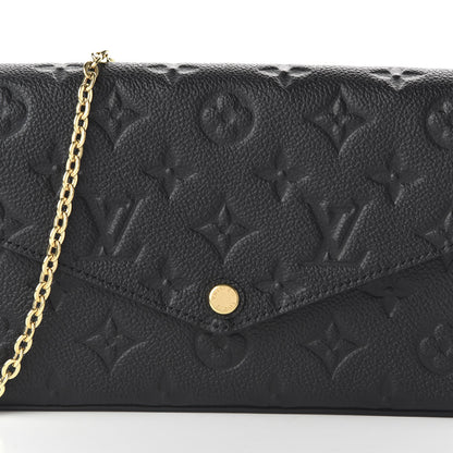 Louis Vuitton Empreinte Pochette Felicie Chain Wallet Black 2 of 10
