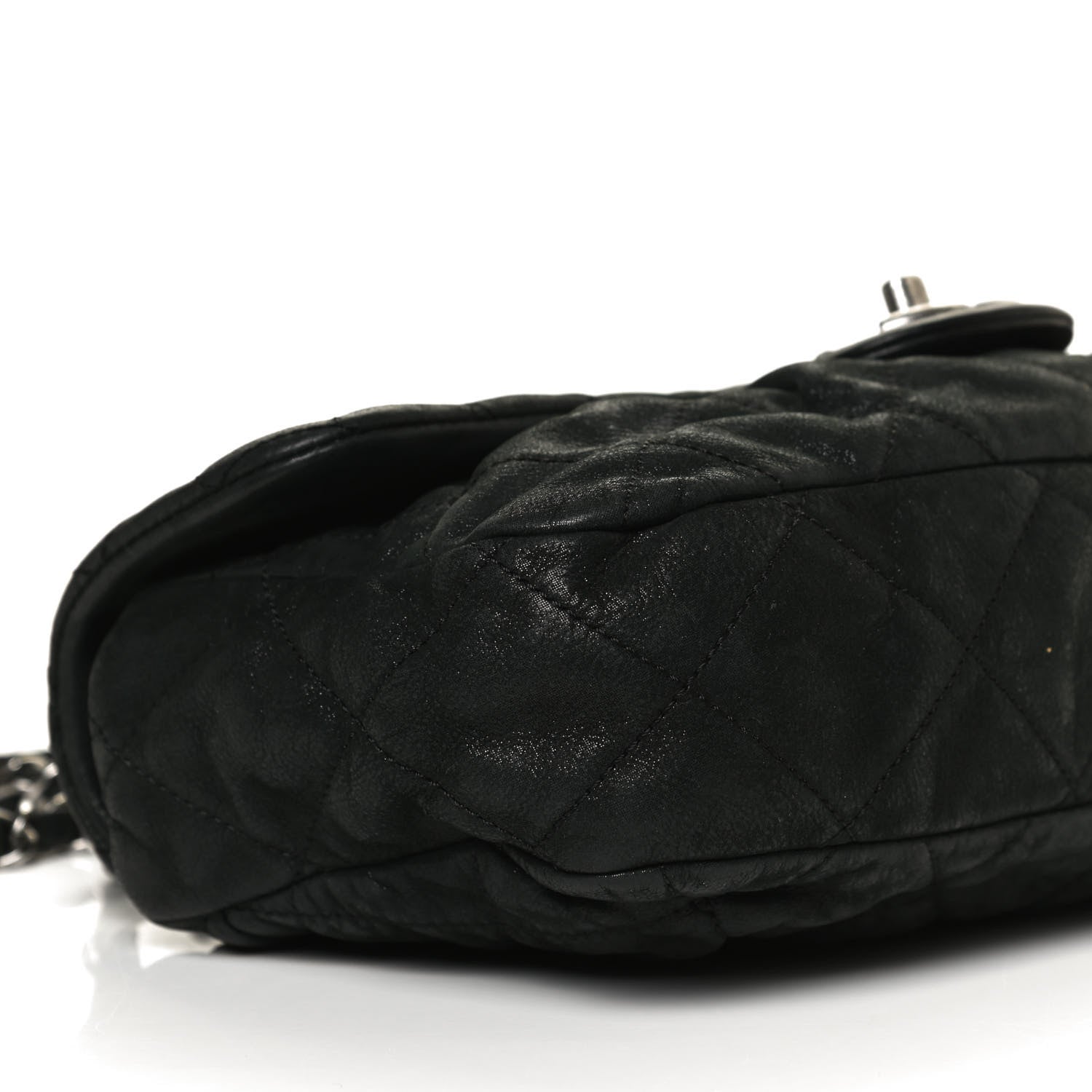 Chanel Iridescent Calfskin Quilted East West Flap Black 10 of 13
