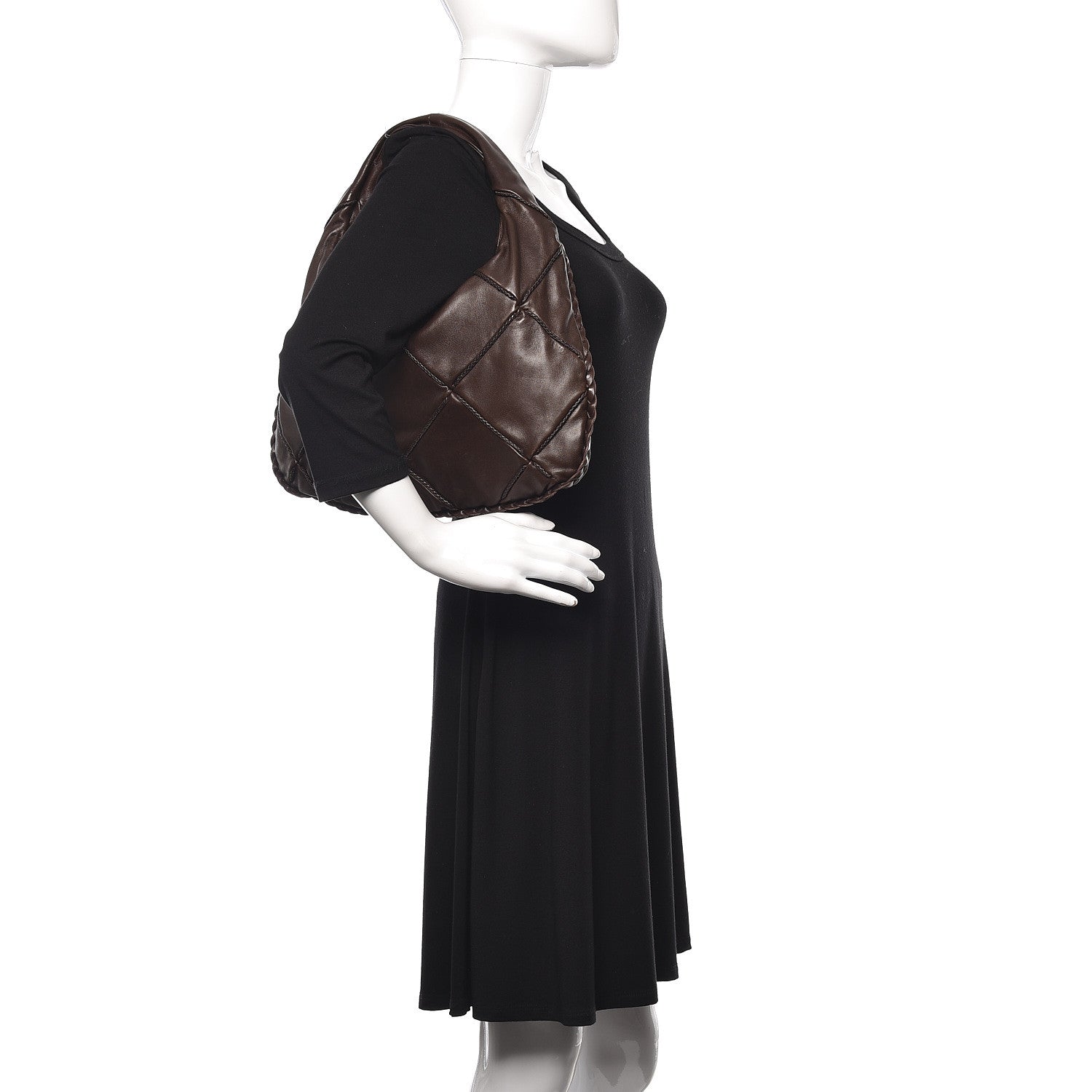 Bottega Veneta Nappa Quilted Medium Veneta Hobo Ebano 2 of 9