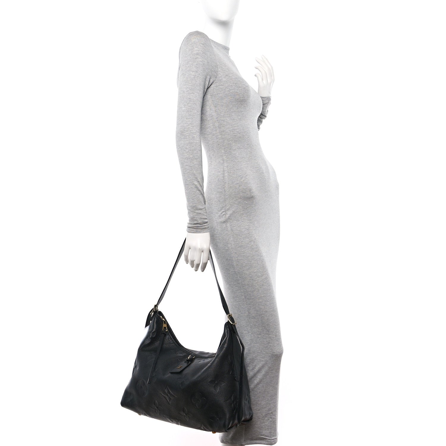 Louis Vuitton Empreinte Monogram Giant CarryAll MM Black 2 of 12