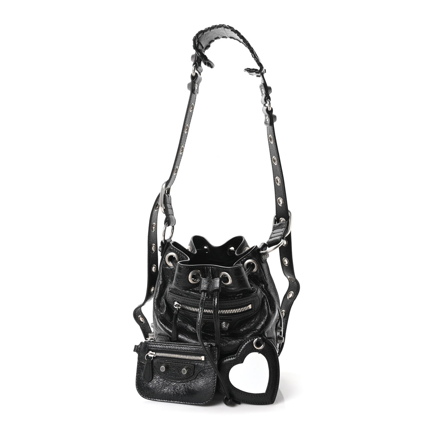 Balenciaga Agneau Arena Le Cagole Bucket Bag XS Black 3 of 11