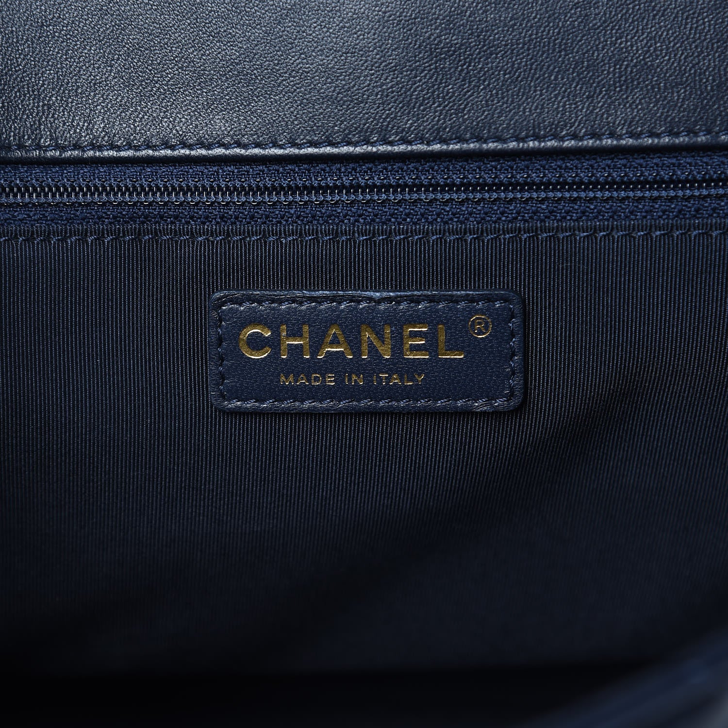 Chanel Lambskin Quilted Jumbo Mademoiselle Chic Flap Navy 6 of 16
