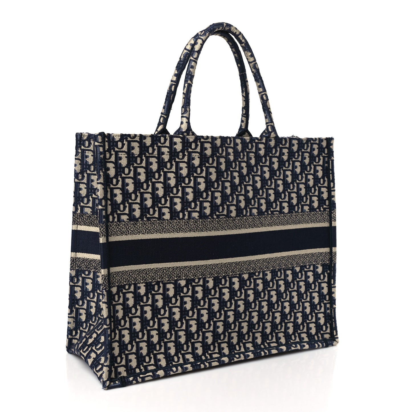 Oblique Large Book Tote Blue Multicolor