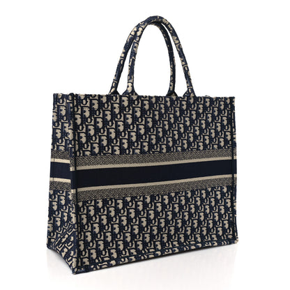 Christian Dior Oblique Large Book Tote Blue Multicolor 3 of 9