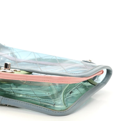 Chanel Lambskin PVC Quilted Mini Coco Splash Flap Blue Green 10 of 12