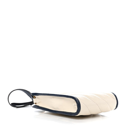 Gucci Vintage Effect Calfskin Matelasse Diagonal Torchon GG Marmont Phone Crossbody Bag Mystic White Blue Agata 4 of 9