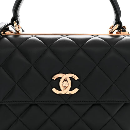 Chanel Lambskin Quilted Small Trendy CC Dual Handle Flap Bag Black 8 of 10