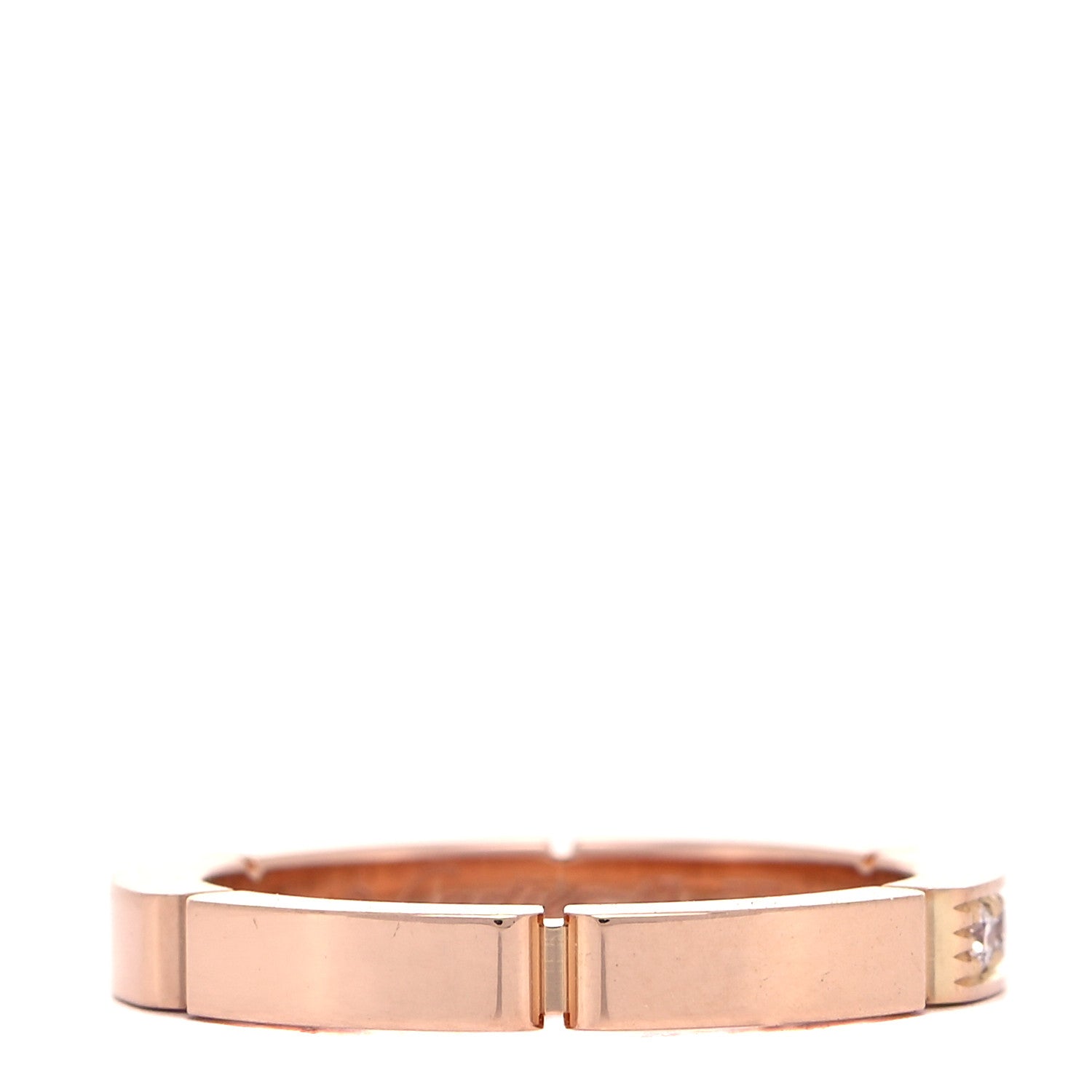 Cartier 18K Pink Gold Diamond Maillon Panthere Half Diamond Wedding Band Ring 47 4 3 of 5