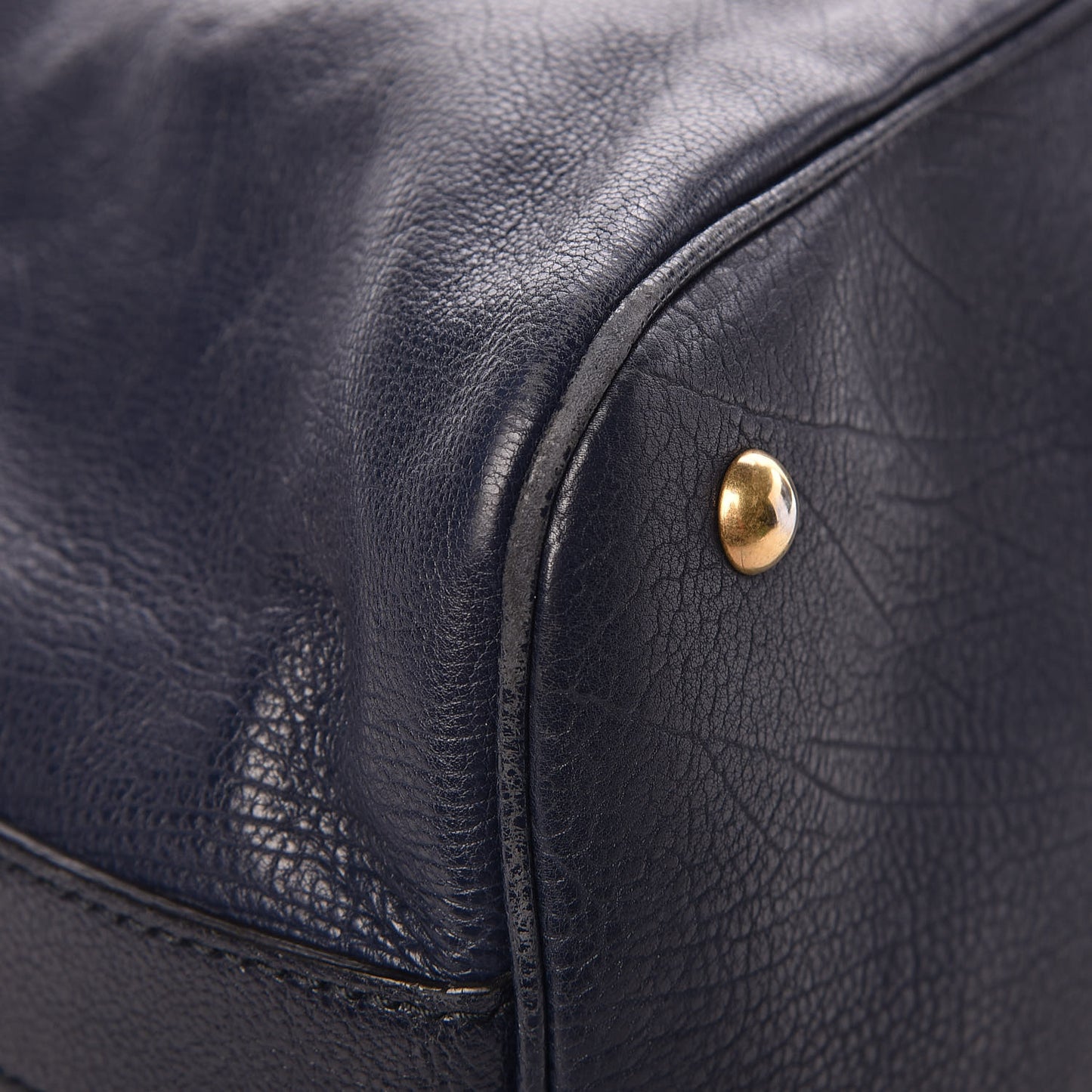 Calfskin Oversized Muse Navy Blue