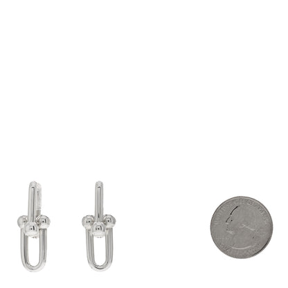 Tiffany Sterling Silver Large HardWear Link Earrings 2 of 4