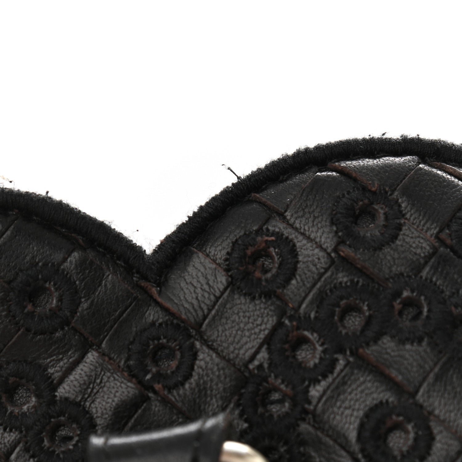 Bottega Veneta Nappa Intrecciato Embroidered Lace Shoulder Bag Black 12 of 12