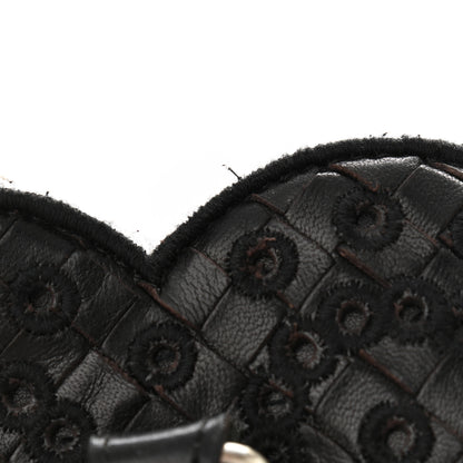 Bottega Veneta Nappa Intrecciato Embroidered Lace Shoulder Bag Black 12 of 12