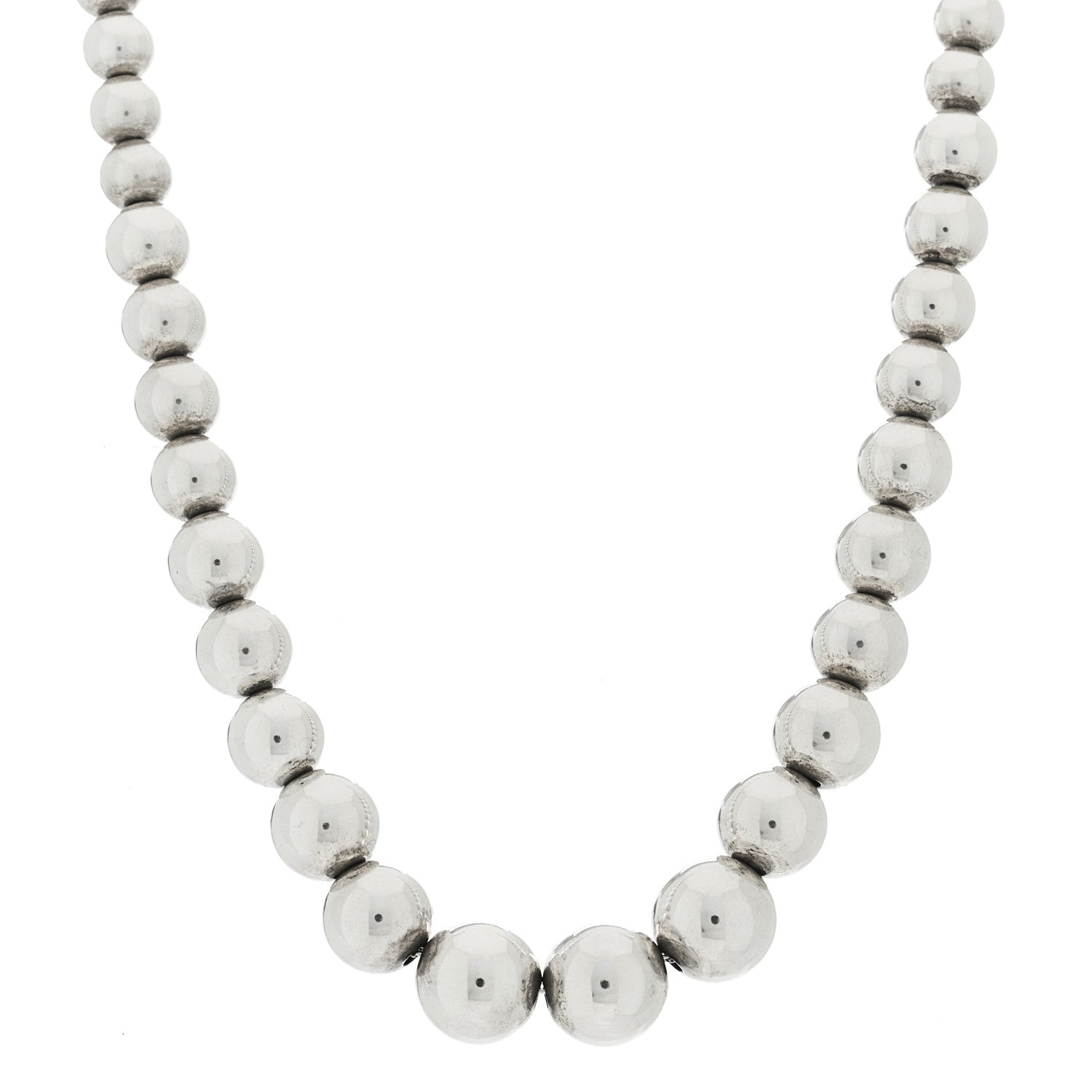 Tiffany Sterling Silver HardWear Graduated Ball Necklace 1 of 6