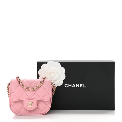 Chanel Caviar Quilted Mini Clutch With Chain Pink 12 of 12