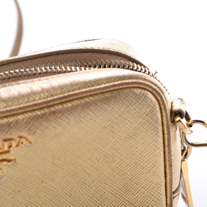 Prada Metallic Saffiano Mini Camera Crossbody Platino 8 of 17
