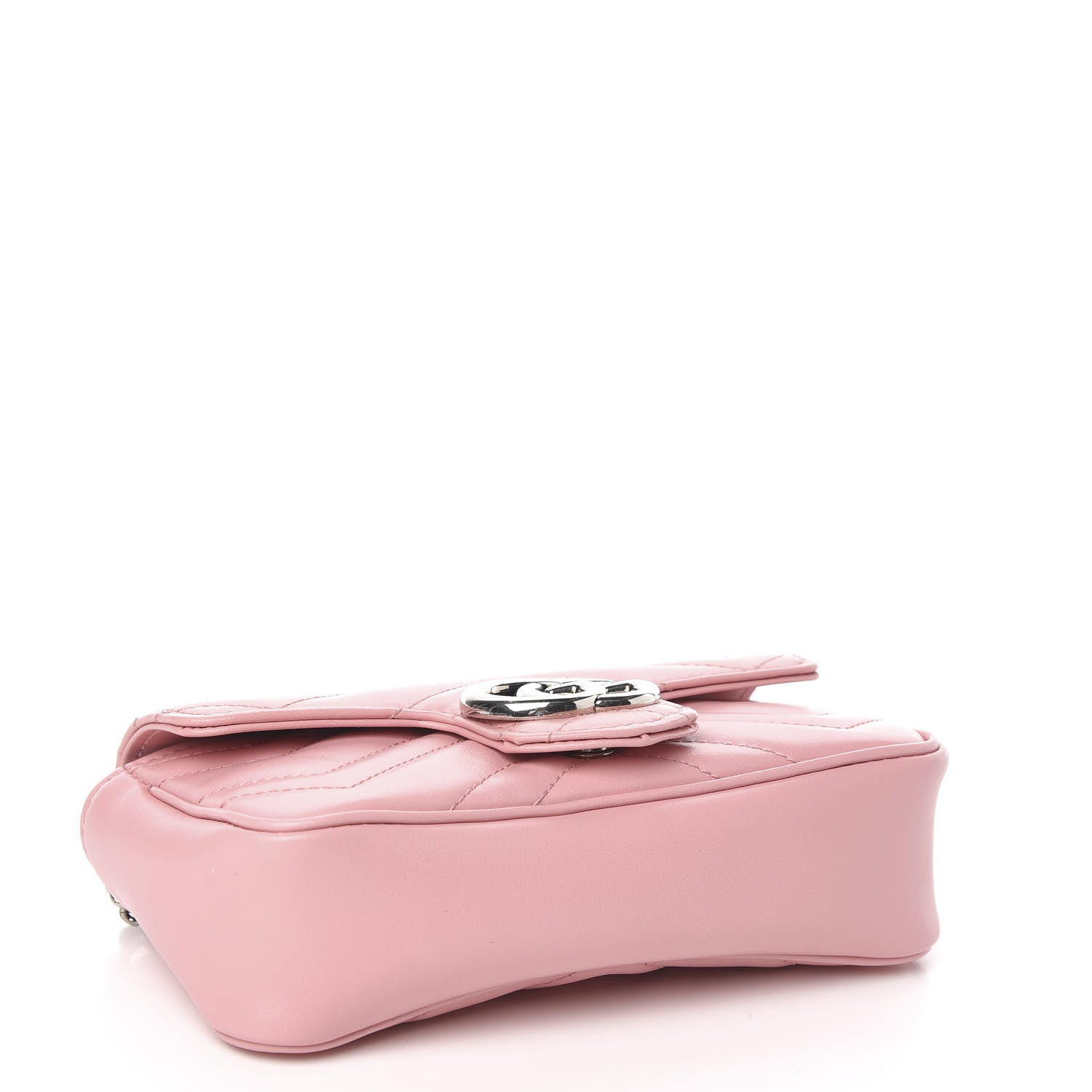 Gucci Calfskin Matelasse Super Mini GG Marmont Shoulder Bag Wild Rose 4 of 11