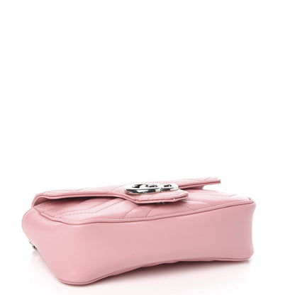Gucci Calfskin Matelasse Super Mini GG Marmont Shoulder Bag Wild Rose 4 of 11