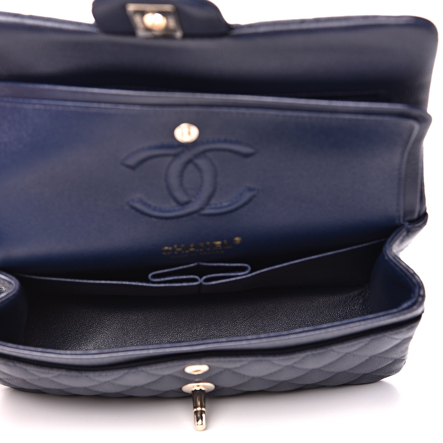 Chanel Caviar Quilted Small Double Flap Navy 4 of 13