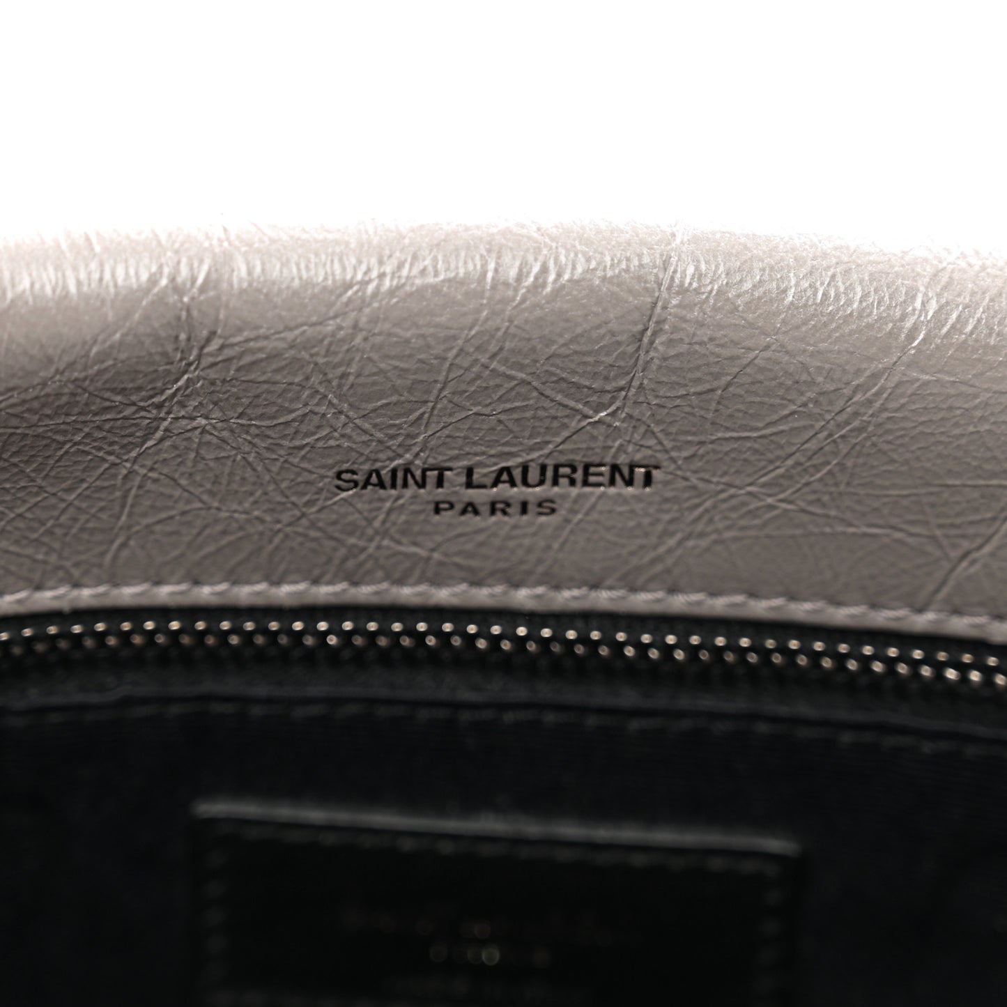 Crinkled Calfskin Matelasse Monogram Medium Niki Chain Satchel Fog