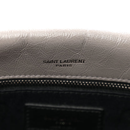 Saint Laurent Crinkled Calfskin Matelasse Monogram Medium Niki Chain Satchel Fog 8 of 10