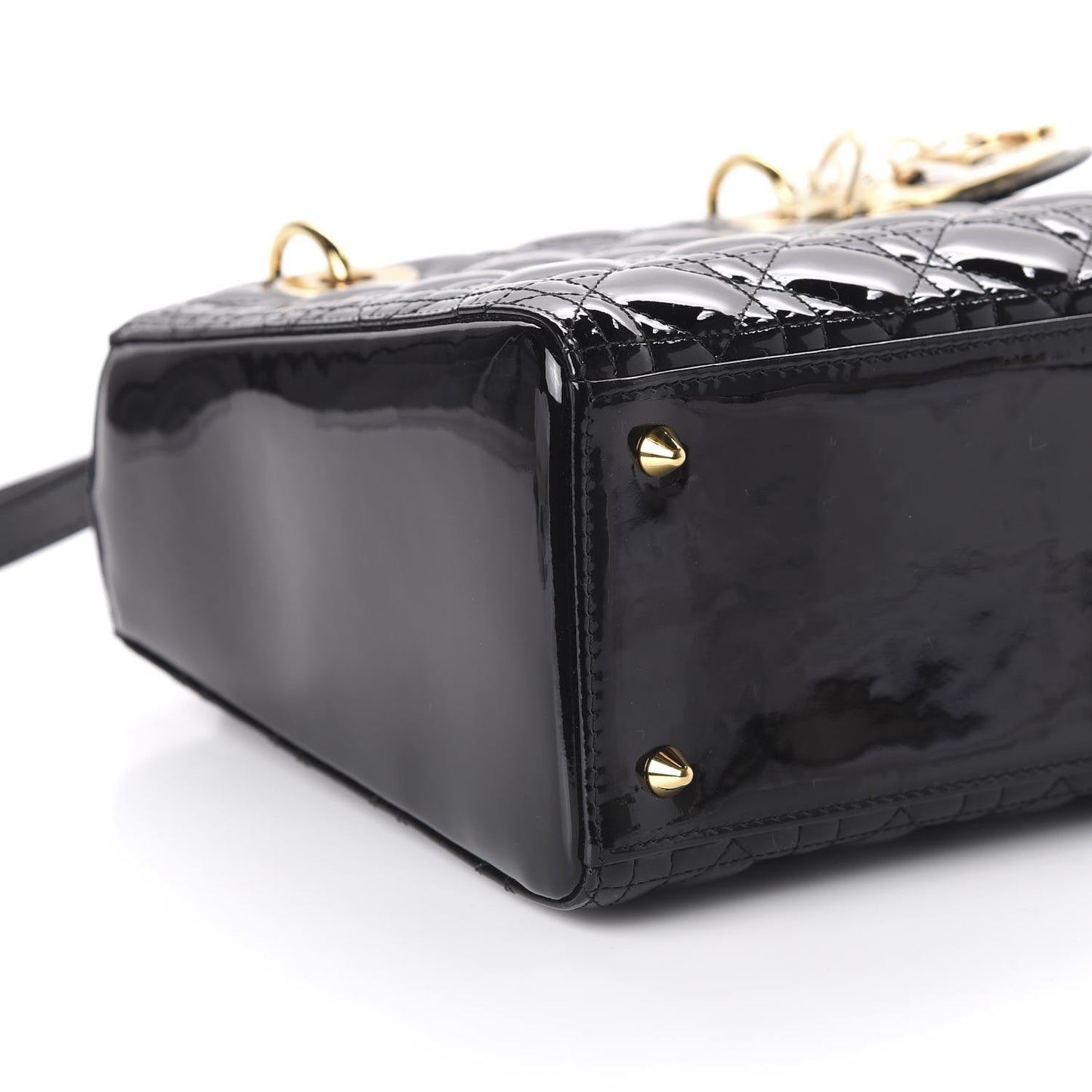 Patent Cannage Medium Lady Dior Black