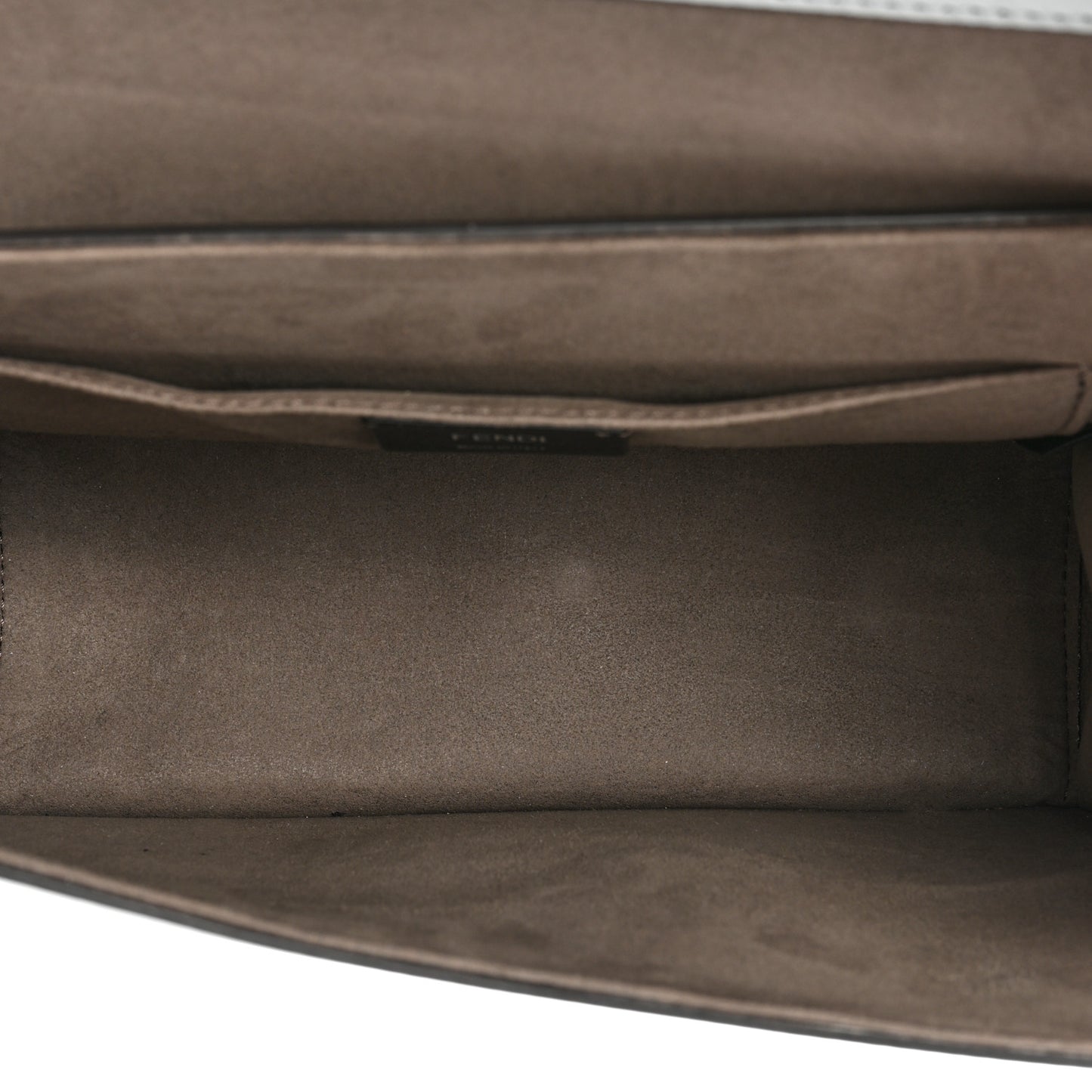 Vitello Century Opaco F is Fendi Kan I Shoulder Bag Grigio Perla