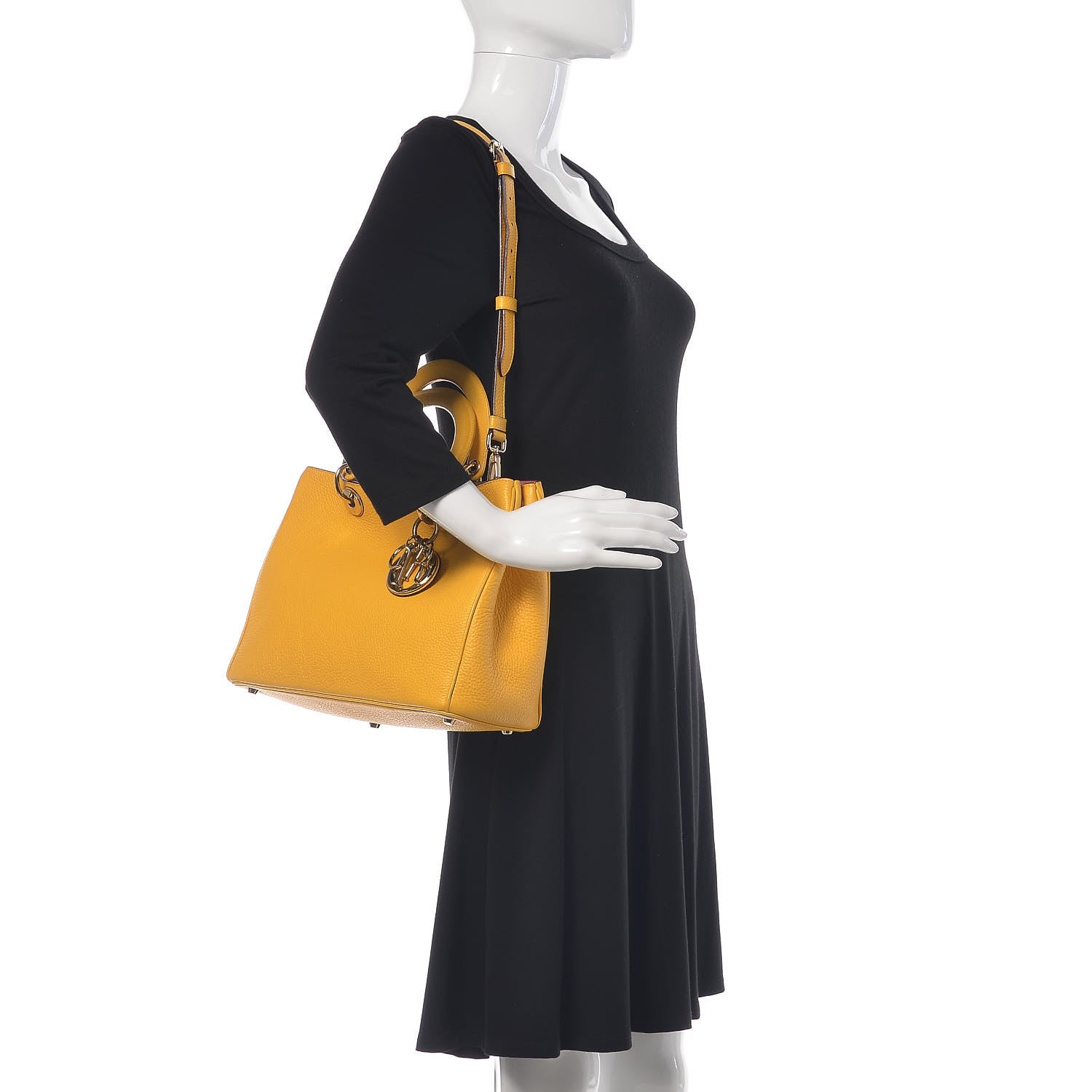 Christian Dior Calfskin Medium Diorissimo Tote Tournesol 2 of 14