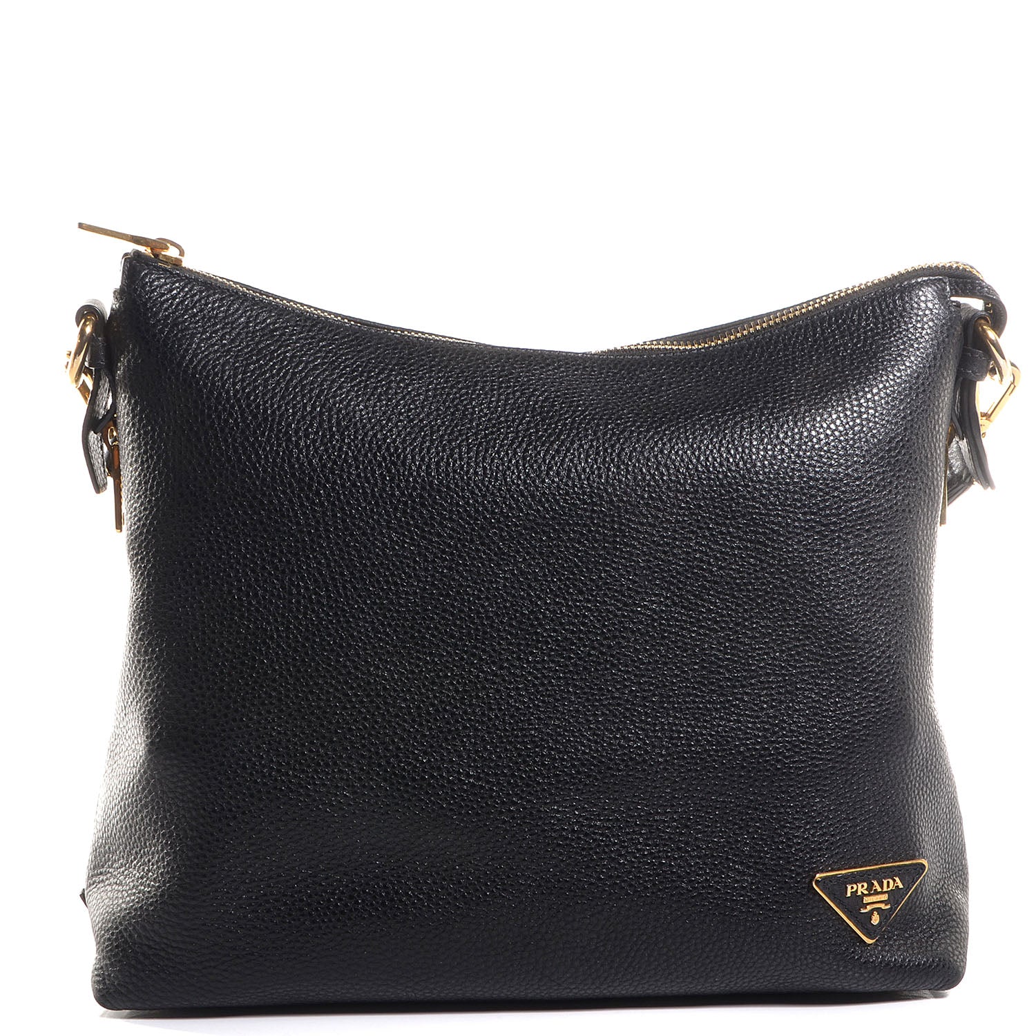 Prada Vitello Daino Side Zip Hobo Nero Black 1 of 12