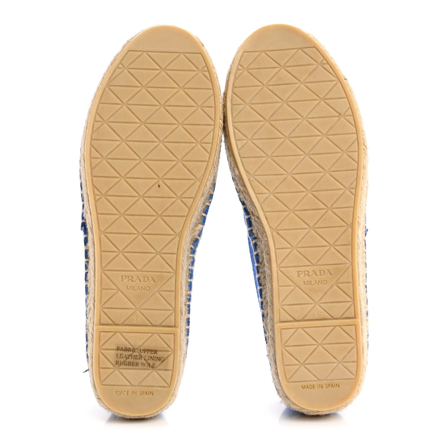 Prada Canvas Triangle Logo Espadrilles 35 Azzurro 6 of 10
