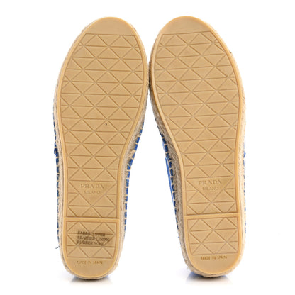 Prada Canvas Triangle Logo Espadrilles 35 Azzurro 6 of 10