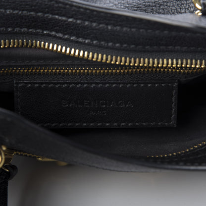 Balenciaga Chevre Gold Metallic Edge Hardware Mini City Black 8 of 9