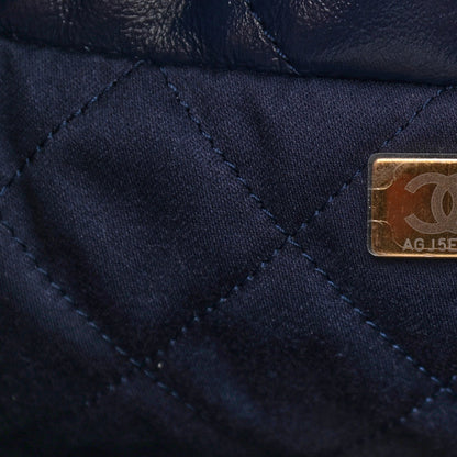 Chanel Shiny Calfskin Quilted Small Chanel 22 Navy 8 of 11