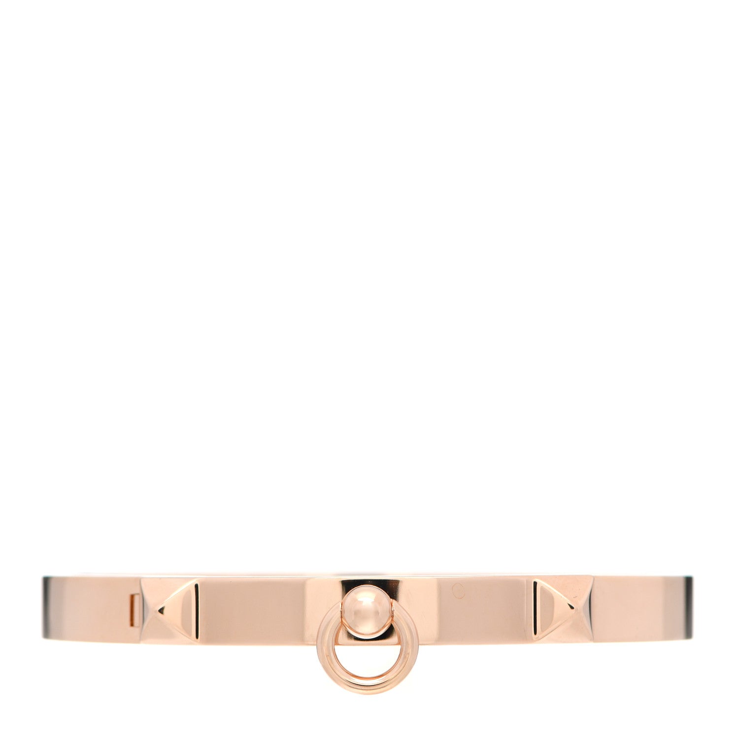 Hermes 18K Rose Gold PM Collier De Chien Bracelet SH 1 of 4