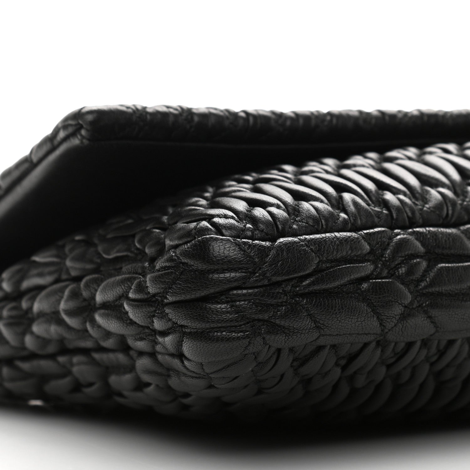 Miu Miu Nappa Matelasse Crystal Flap Clutch Black 8 of 10