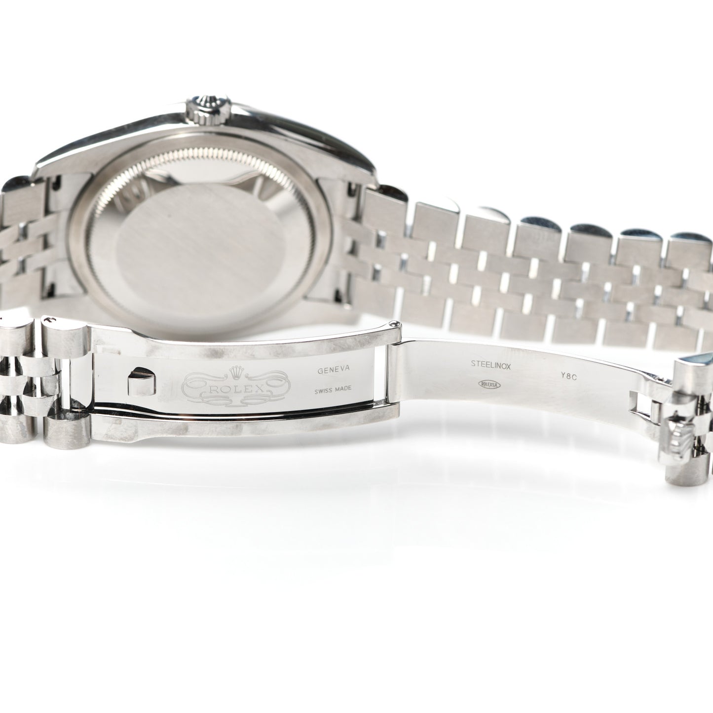 Stainless Steel 18K White Gold 36mm Oyster Perpetual Datejust Watch Silver Roman 116234