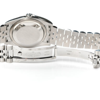 Rolex Stainless Steel 18K White Gold 36mm Oyster Perpetual Datejust Watch Silver Roman 116234 5 of 6