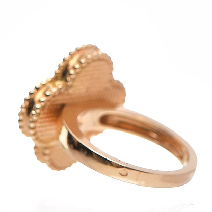 Van Cleef & Arpels 18K Yellow Gold Malachite Magic Alhambra Ring 53 6.25 5 of 9