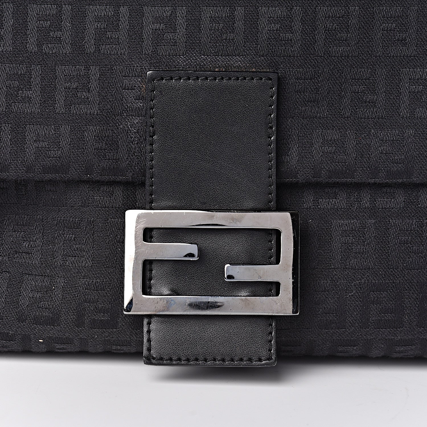 Fendi Zucchino Mama Baguette Black 7 of 9