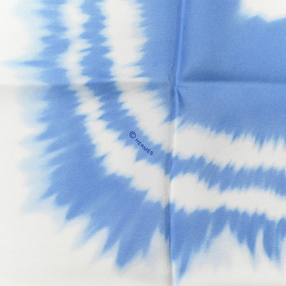 Hermes Silk Brides De Gala Wash Scarf 90 Ciel Blanc 4 of 4