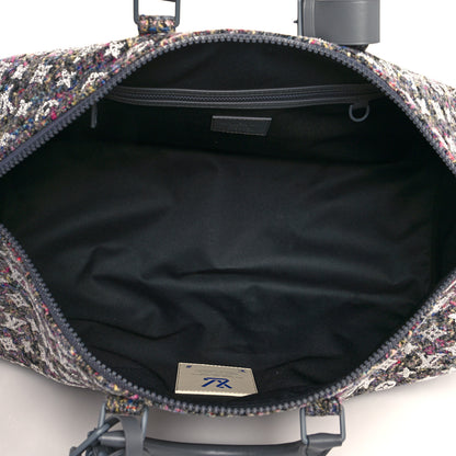 Louis Vuitton Wool Cotton Monogram Jacquard Embroidered LV Felt Keepall Bandouliere 50 Gris 4 of 9