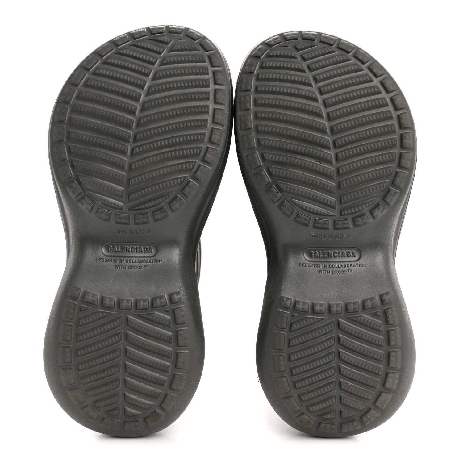 Balenciaga X CROCS Rubber Womens Rain Boots 37 Grafite 5 of 9
