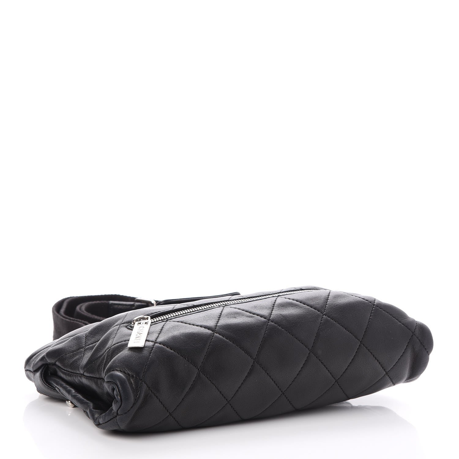 Chanel Lambskin Quilted Sport Messenger Bag Black 4 of 7