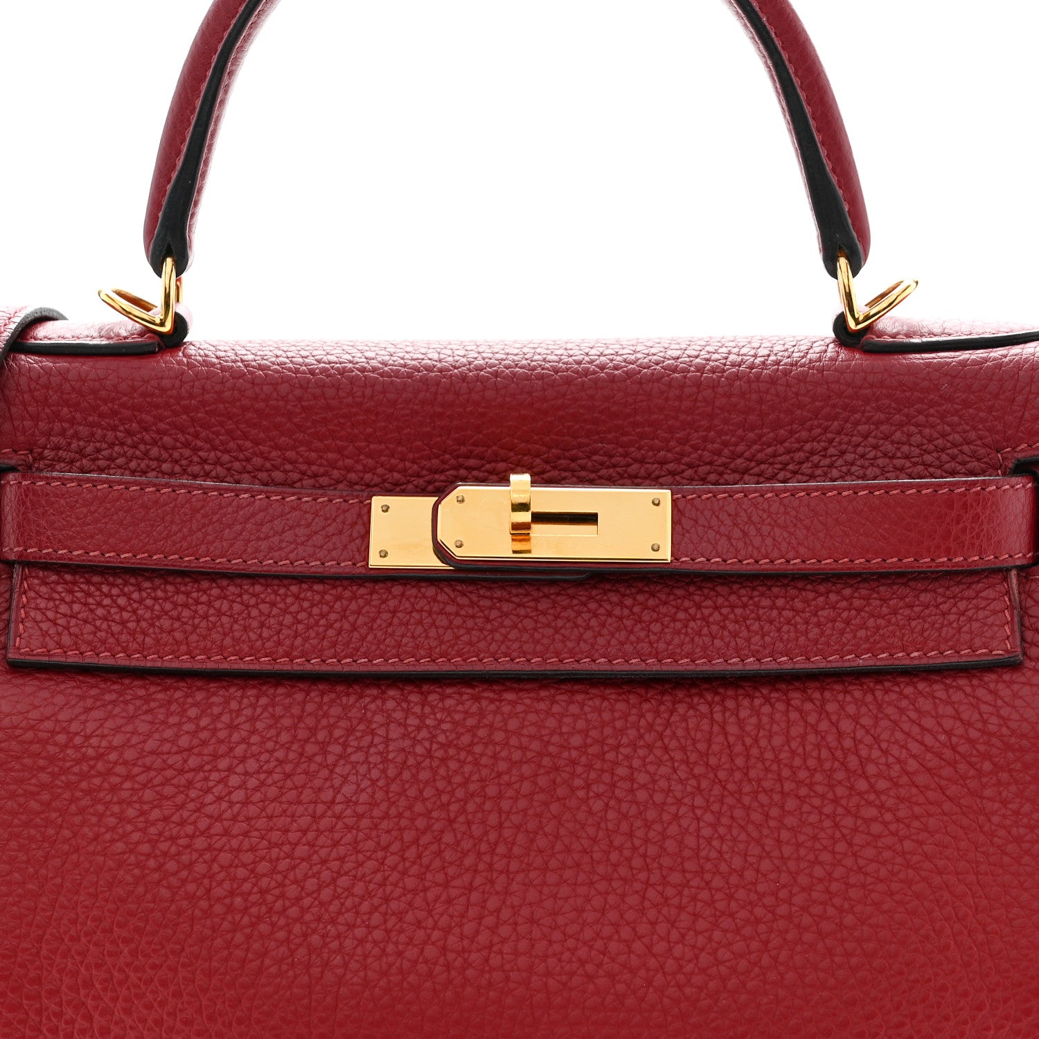 Hermes Taurillon Clemence Kelly Retourne 28 Rouge Grenat 8 of 14