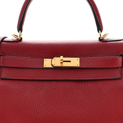 Hermes Taurillon Clemence Kelly Retourne 28 Rouge Grenat 8 of 14