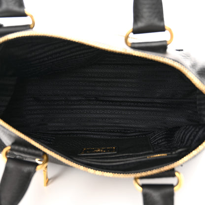 Prada Vitello Daino Shopping Satchel Black 5 of 10