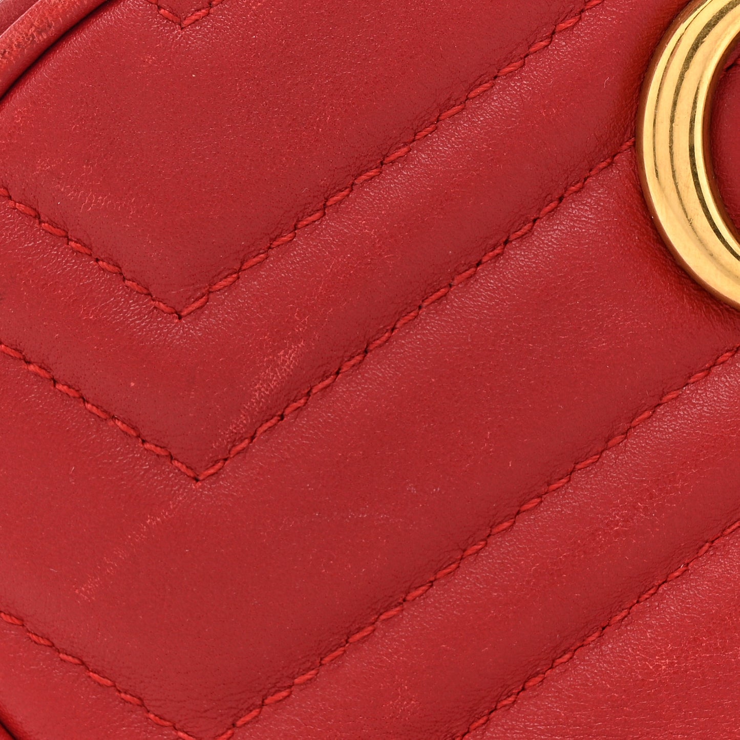 Calfskin Matelasse GG Marmont Belt Bag 85 34 Hibiscus Red
