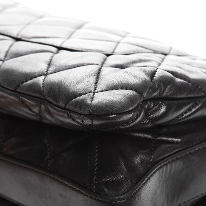 Chanel Lambskin Quilted Maxi 3 Flap Black 15 of 16